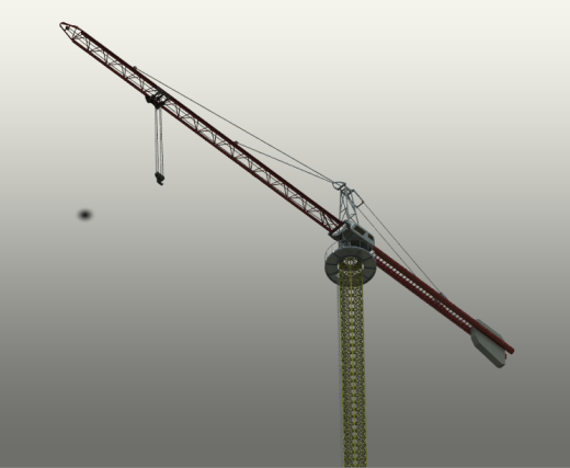 tower crane塔式起重机3D数模图纸 STEP格式缩略图